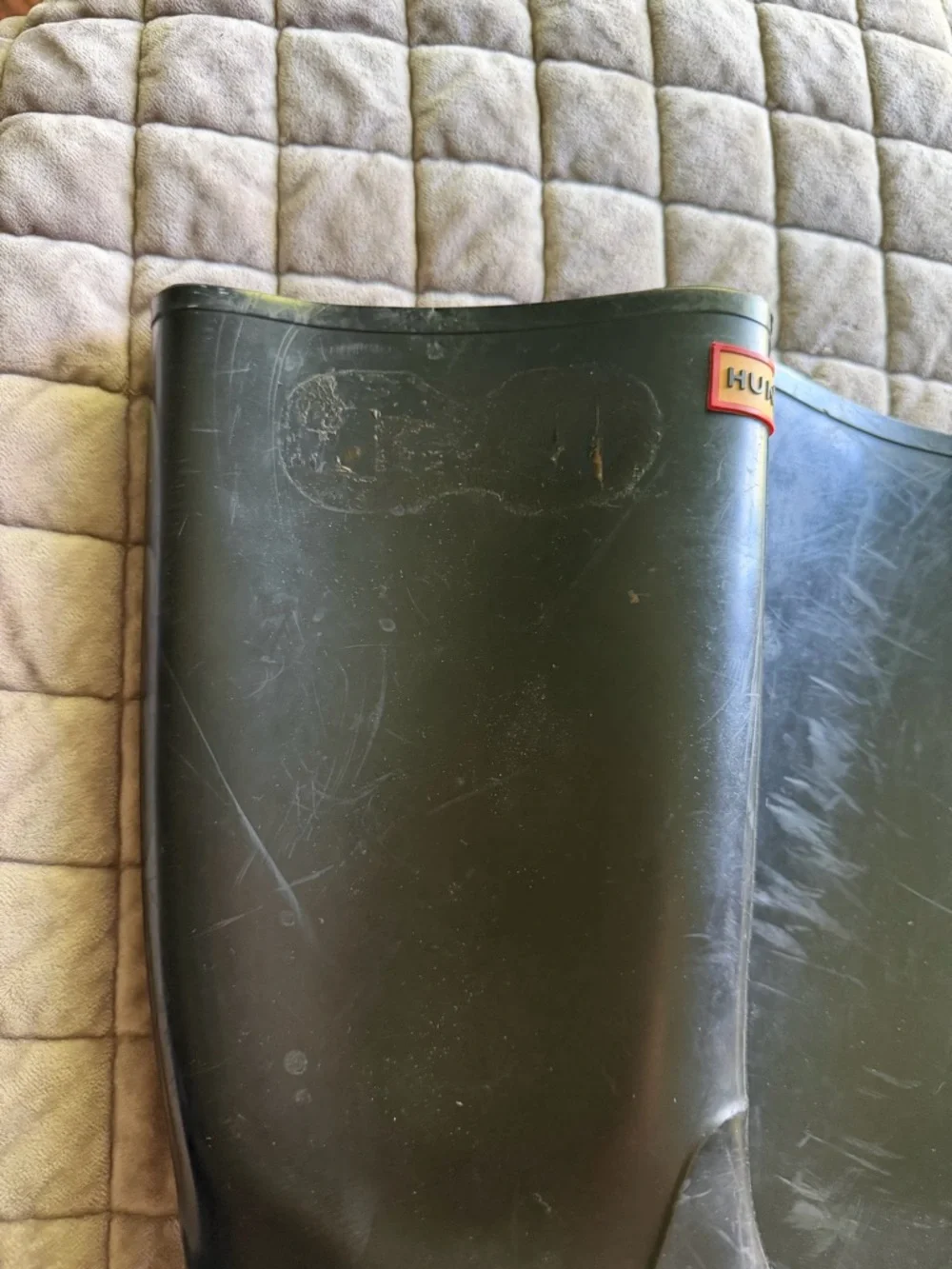 Hunter Black Rubber Tall Rain Boots - Picture 2 of 3